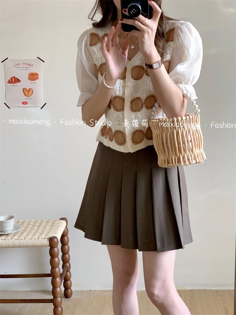 超工艺高订小衫?百褶半裙，女装半身裙，麦筱萌