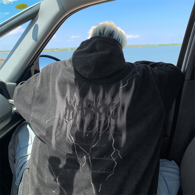 直播重磅水洗连帽卫衣潮流大码潮牌高品质XZ517A-3-HT7001-P68，男装卫衣，星座517A-3