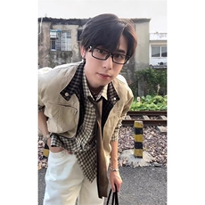 2025春秋痞帅外套男ins高街潮牌港风日系原宿风韩版潮流宽松夹克，男装夹克，四季星座505