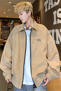 灯芯绒大拉链外套男款秋季夹克2024休闲衣服 J7089 P75图片