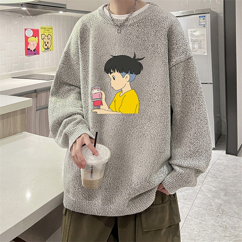 加厚加绒毛衣男大码毛线衣男针织衫男线衫M19200-P45 加绒款-P65图片