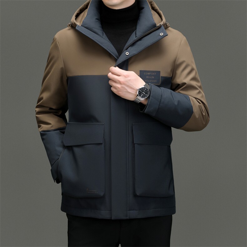 BN23801钱塘2020-2时尚简约冬季厚款中年男士90鹅绒羽绒服P300,男装羽绒服,钱塘207-2