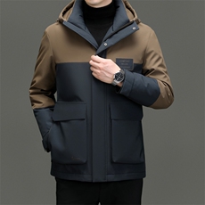 BN23801钱塘2020-2时尚简约冬季厚款中年男士90鹅绒羽绒服P300，男装羽绒服，钱塘207-2