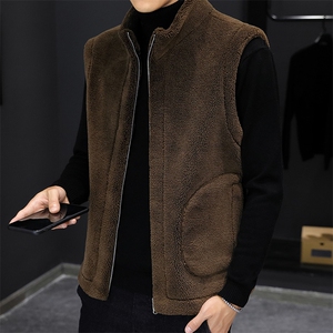 秋冬季高品质颗粒绒马甲皮毛一体双面穿马甲XZ310B-3-M87-P73图片