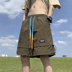 皱感【三防】金属皮标速干运动沙滩休闲短五分裤XK007-P50控68，男装牛仔裤，星座216(原A116)