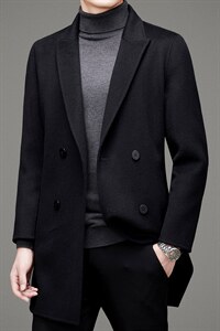 澳洲羊毛大衣男外套中年男士休闲西服领毛呢上衣MNSA2289-P480,男装风衣,电商B212（原钱塘6029）