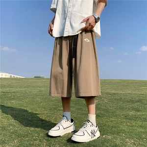 七分裤男士韩版潮流百搭帅2024夏季新款ins宽松休闲短裤K5278-P32图片