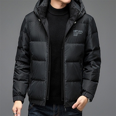 2023冬季羽绒服男士连帽白鸭绒男装短款保暖加厚外套HD2390-P270，男装羽绒服，星座1105-3
