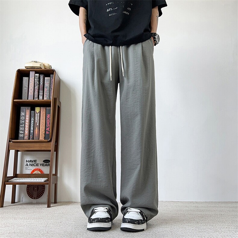 男士夏季薄款2025新款宽松直筒夏天速干休闲长裤Q29129-特P32,男装休闲裤,星座610（原A335）