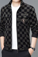 男士商务秋冬装休闲夹克衫中年立领新款外套上衣男ASD9925-P230，男装夹克，电商B212（原钱塘6029）