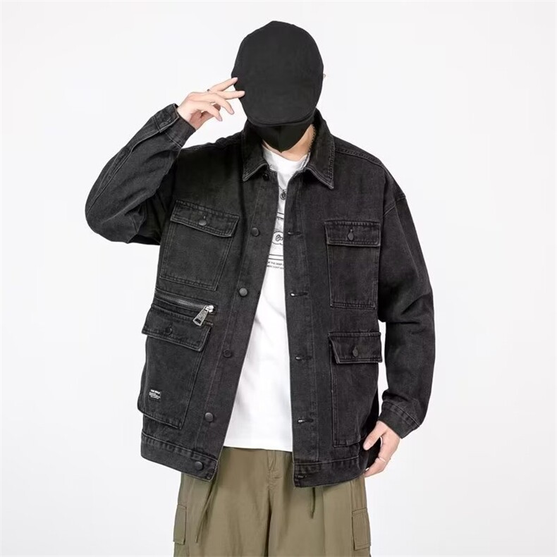 1506-1/JG171/P44牛仔外套男士多口袋电焊工防烫耐磨工装夹克,男装工装外套,星座1506-1