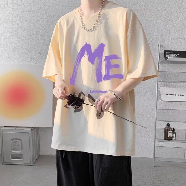 美式高街重磅短袖t恤男夏季2025新款纯棉宽松百搭半袖衣服i,男装T恤,星座218-1（原230）