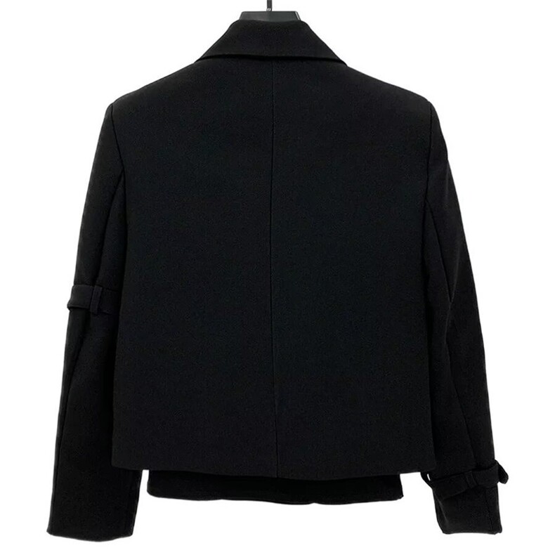 铆钉设计小西装男202春季新款小众双排扣绑带西服外套W6903-P67,男装西服套装,星座412-3