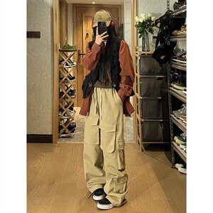 秋季新款工装机能休闲裤女模 XZ604-KG41-P65控78图片