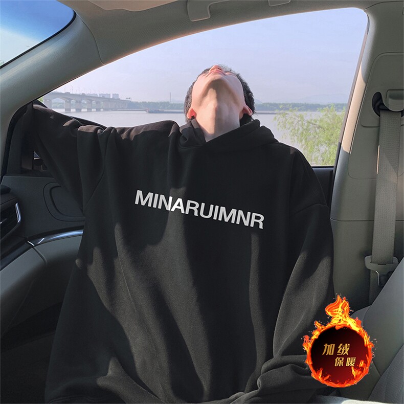 抖音得物供货 可提供视频 秋冬重磅美式宽松连帽卫衣WKD40图片