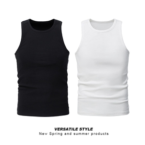 高品质 2*2纯棉背心男士健身打底衫B170P30图片