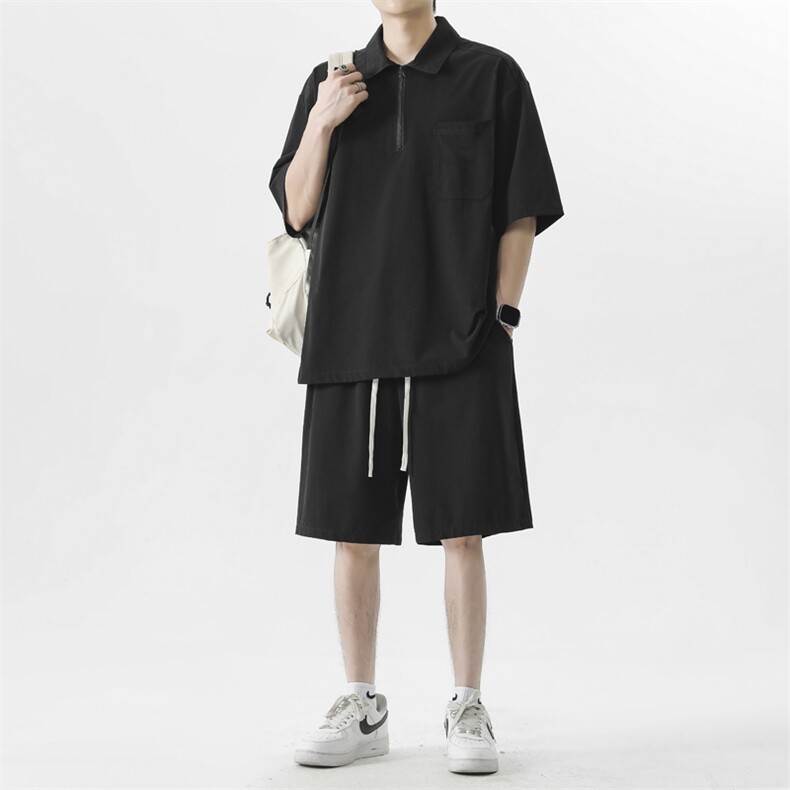 时尚清爽休闲套装亲肤坠感柔顺舒适夏季运动潮流TZ20-特批65,男装休闲套装,星座718