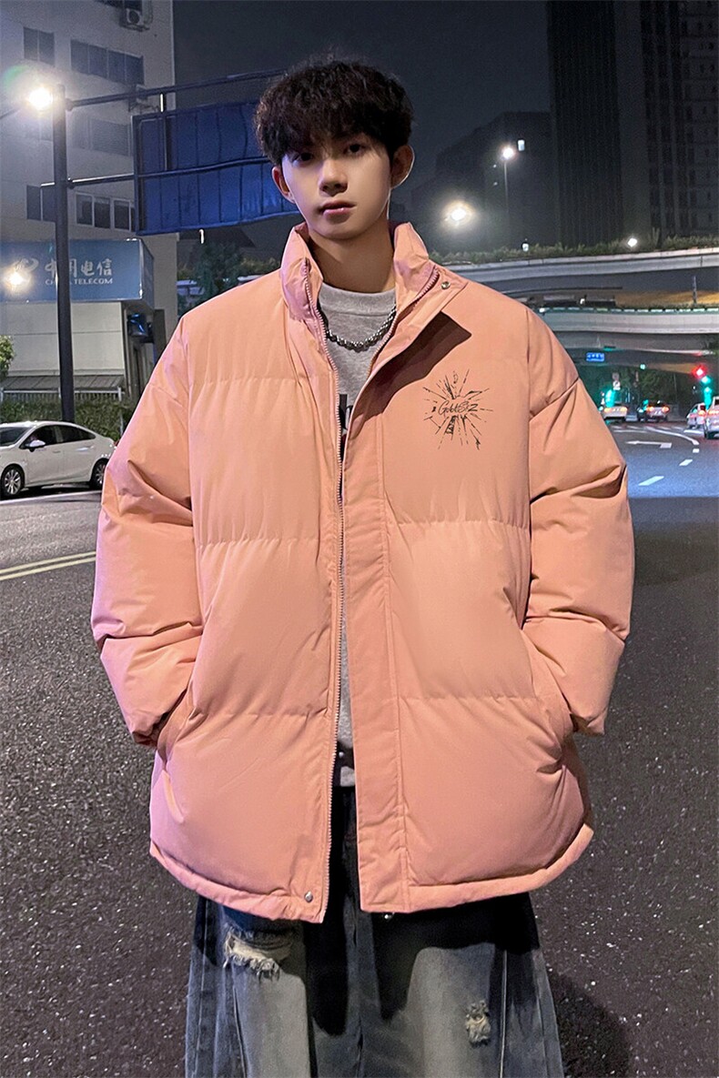 外景冬季加厚面包服男潮宽松保暖棉衣学院风立领外套MF00433/P90,男装棉衣,电商B316