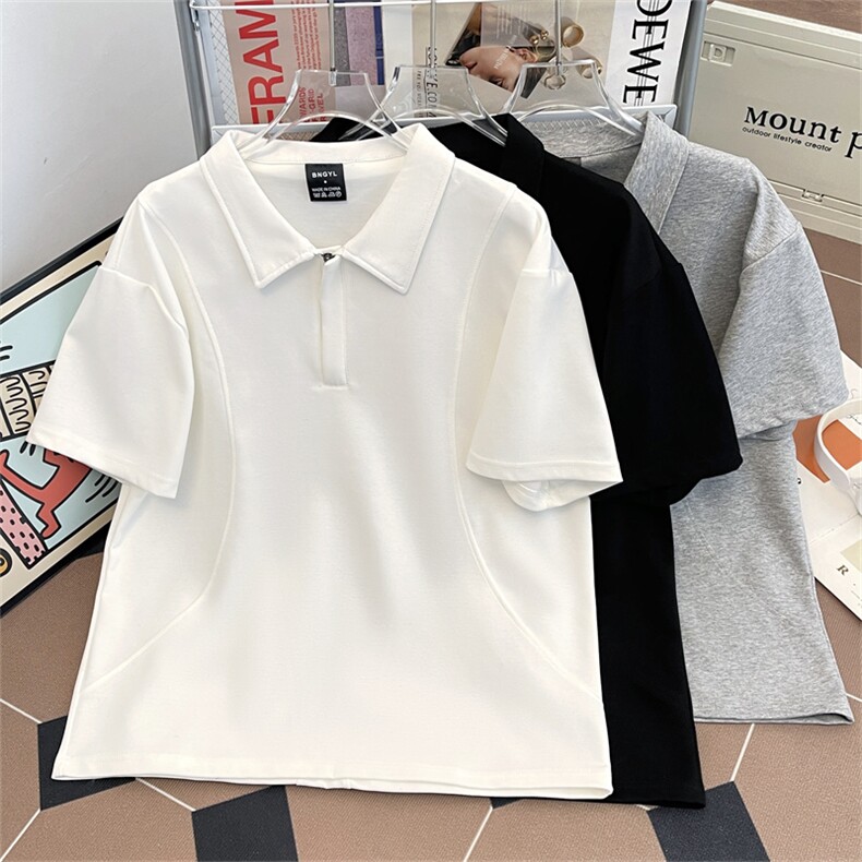 翻领短袖polo衫男潮牌夏季t恤韩版修身潮流百搭体恤上TT012-P46，男装Polo衫，星座308B-2