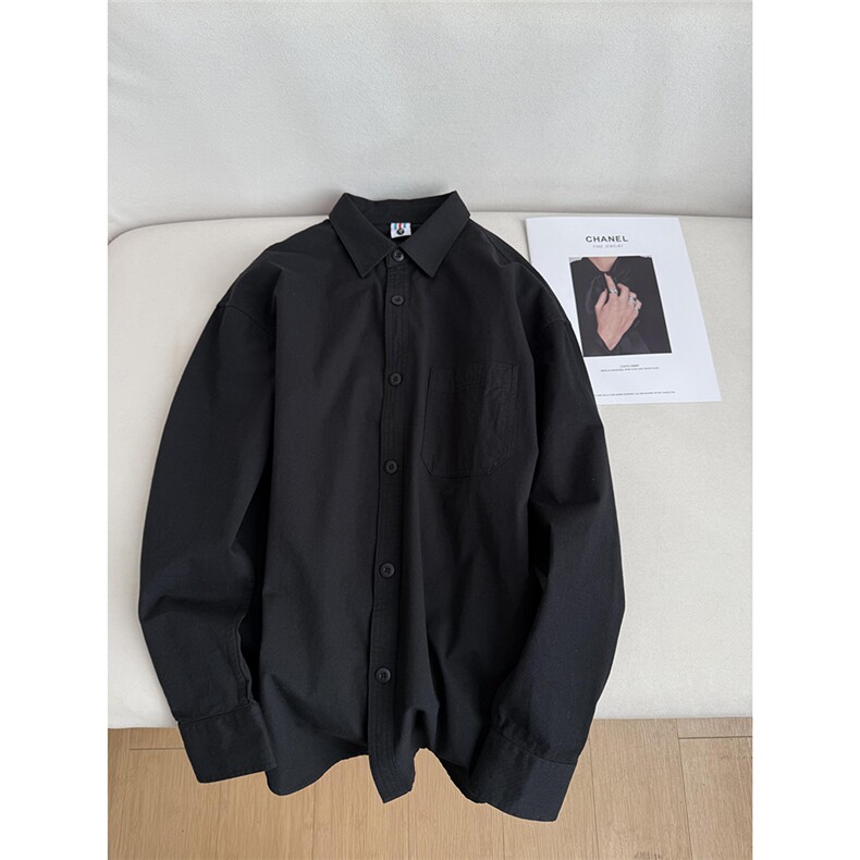 棉纯棉衬衫成衣水洗匠心工艺内里全埋夹男女宽松纯色衬衣，男装衬衫，星座301C-5