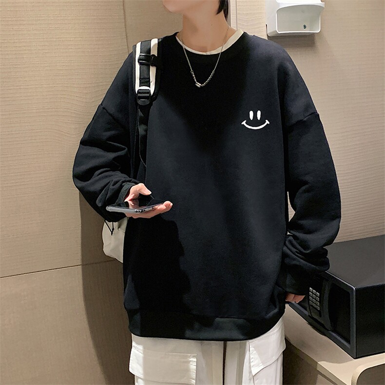 S6204-P28 加绒款-P33 秋季圆领卫衣男大码韩版宽松长袖外套图片