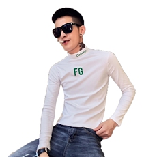CT6805/2021春秋社会小伙痞帅修身潮流字母百搭T恤长袖男，男装T恤，星座102A（原电商D309-1）