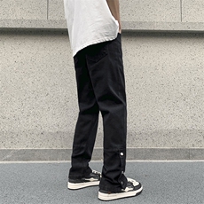复古牛仔裤男春夏季高街美式时尚直筒宽松显瘦阔腿裤子748-P45，男装牛仔裤，电商A178