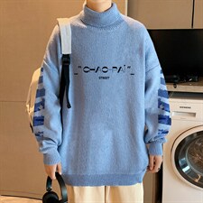 ！2023秋冬新款男士高领毛衣潮牌百搭针织衫打底上衣M706P60,男装针织衫/毛衣,电商B220