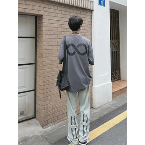 B221 美式ins高街暗黑系小众拉链直筒牛仔裤 LK23073-P65 控88图片