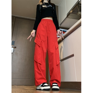 春夏新款潮牌欧美高街vibe美式工装裤X1002-1-BK2309-P53图片