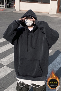 重磅水洗做旧加绒卫衣连帽光板直播有帽绳BK6600-P58加绒P68图片