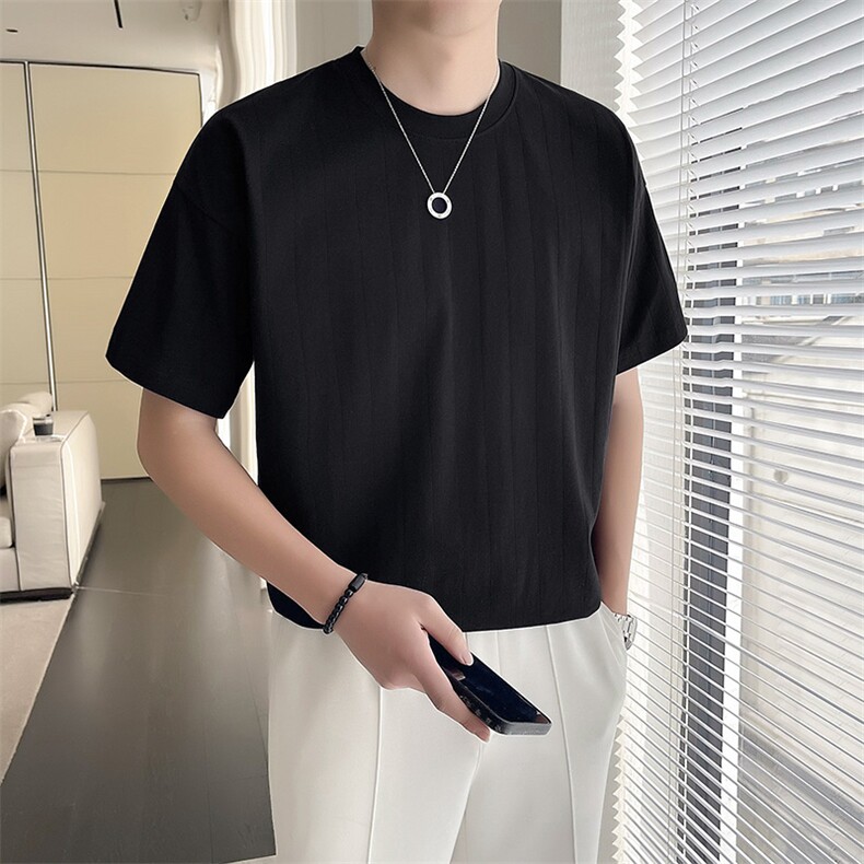 轻熟风~夏季条纹短袖T恤T2027/P45,男装T恤,电商B331