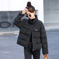 绵羊毛90白鸭绒羽绒服女2025年冬新款宽松绵羊毛外套大衣时尚保暖，女装羽绒服，意芙