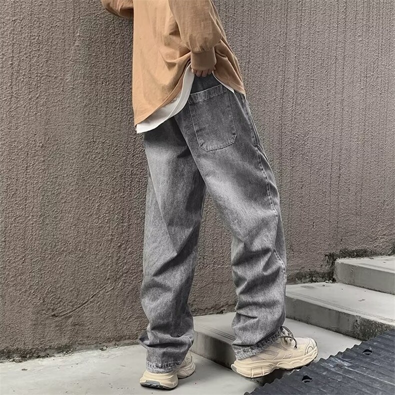 新款时尚潮男百搭宽松牛仔裤男,男装牛仔裤,四季星座218-1