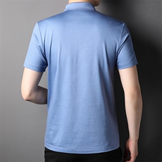 短袖POLO衫男2024夏季新款翻领口袋半袖高端T恤轻商务上衣服P90，男装T恤，钱塘6003A(原)4033A