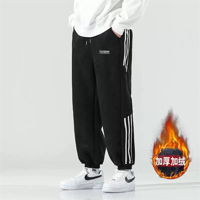 羊羔绒裤子棉裤冬季加绒加厚卫裤保暖麂皮绒运动男裤C111-P85，男装棉裤，星座816A（原B366）