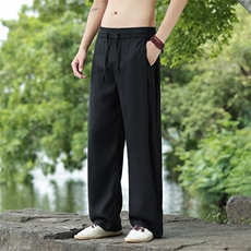 风亚麻松弛感休闲直筒裤星座815-8607p75，男装休闲裤，星座815（原A203）