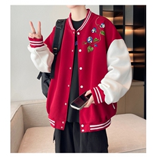J9961-P70美式嘻哈高质量刺绣宽松潮牌棒球服夹克，女装卫衣/绒衫，星座617A-2
