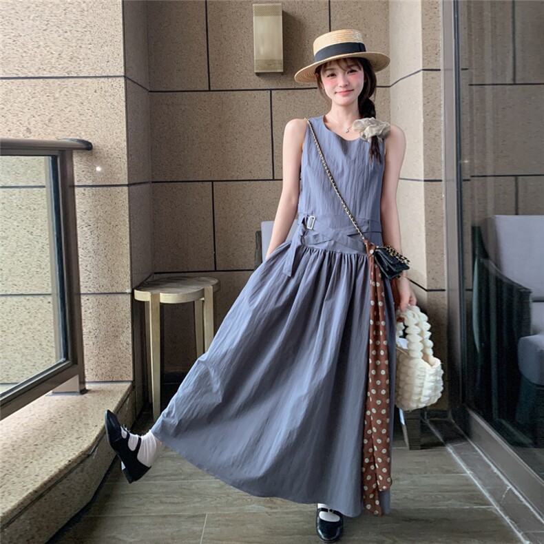 2025年夏季时尚潮流学院风大摆裙，女装连衣裙，诺蝶