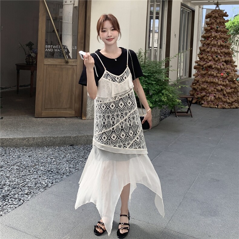 现货蕾丝吊带连衣裙2C105-0522-P145-K218,女装连衣裙,2C105