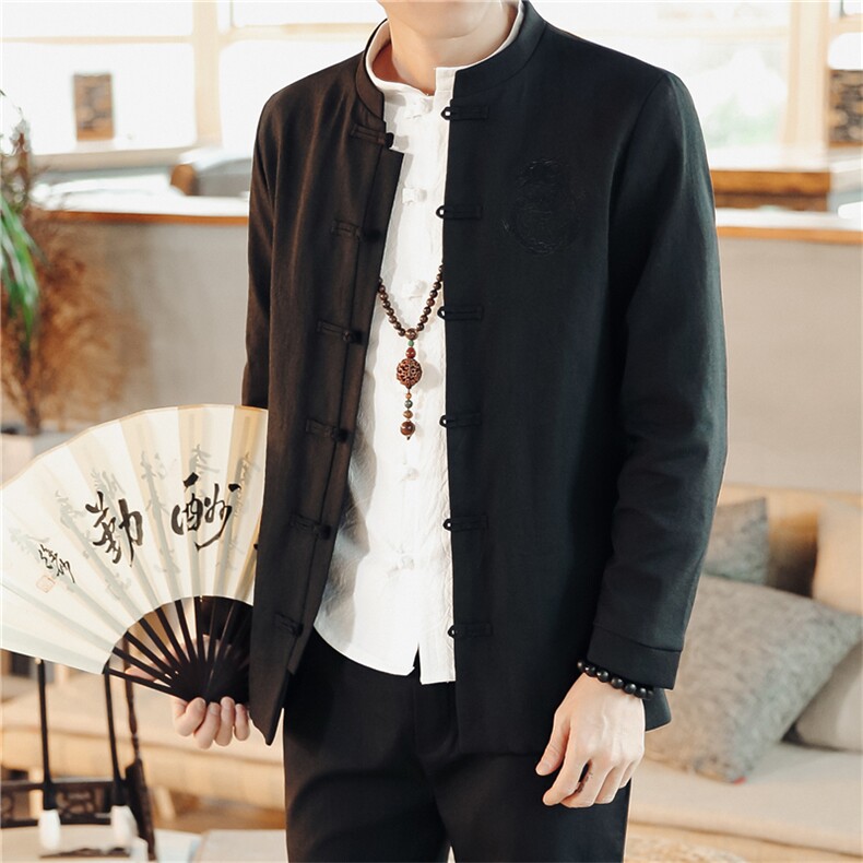 风中山装春秋装套装男士唐装两件套A334-TZ303-P100,男装民族服装,电商B339(原A334）