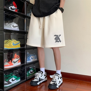 抖音直播品质 大港风五分裤男短裤 X416b-1-DK386-P45限58图片