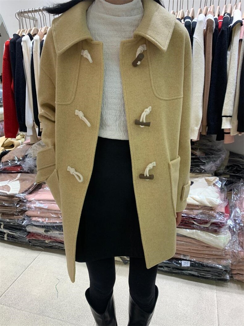 冬季呢料大衣外套，女装毛呢外套，品晗