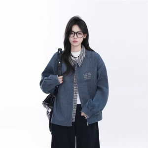 JY0698-P72网图复合刺绣假二件夹克流行日系气质原宿文艺潮流百搭