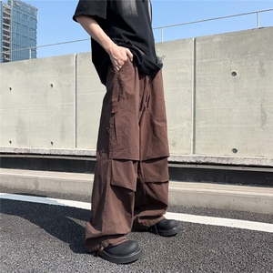 美式工装裤男春夏薄款运动冲锋裤男直筒登山休闲阔腿图片