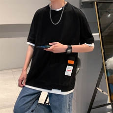 ins印花男五分袖圆领宽松潮城市风貌时尚潮牌T恤流行夏T607-P32，男装T恤，星座512-2