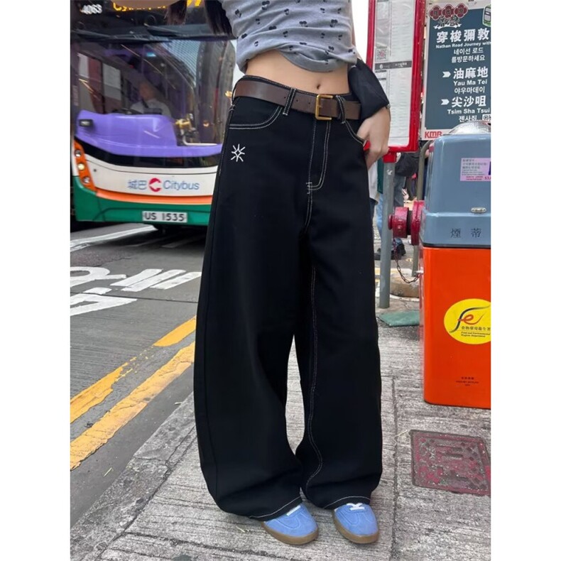 NZ0875LL-P52贴布牛仔裤男设计感小众直筒裤,男装牛仔裤,星座1007（原301D）