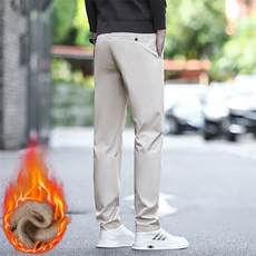 直筒休闲裤男士秋冬加绒款修身新款抗皱免烫西裤D189-P50加绒P55，男装西裤，星座509