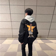1506-1/JJ0671/P41美式复古花卉印花飞行夹克，男装夹克，星座1506-1