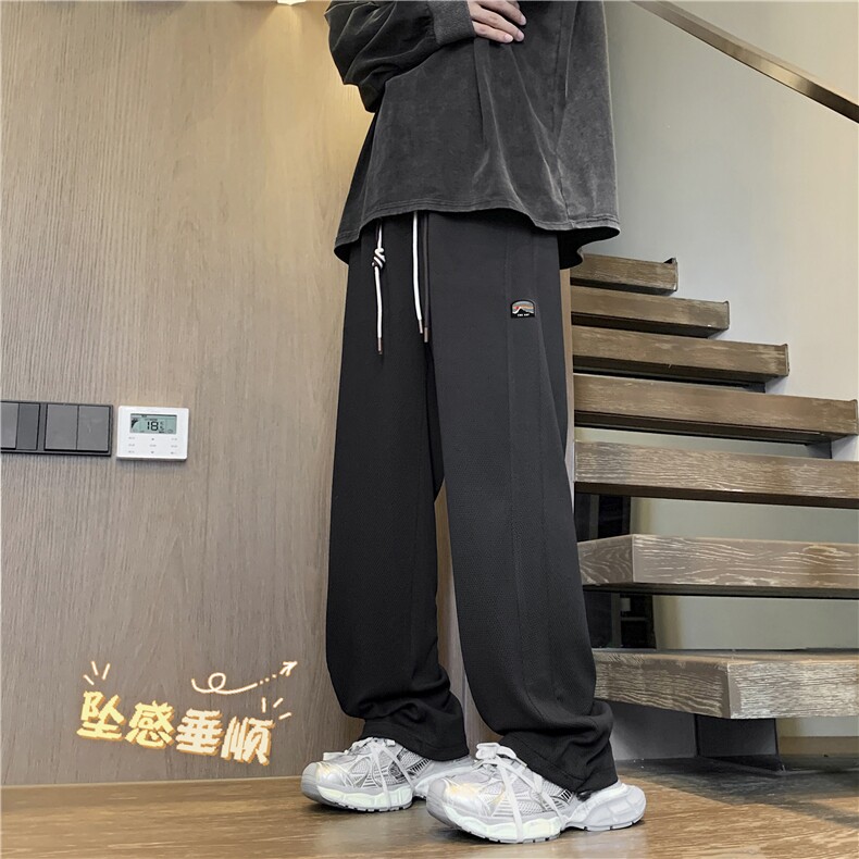 显高休闲菠萝格潮牌高级感垂顺长裤百搭舒适宽松有型 K935-特批32图片